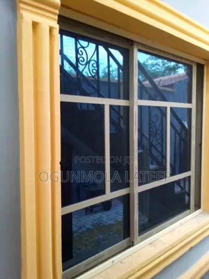 Green Aluminum Sliding Window With Net