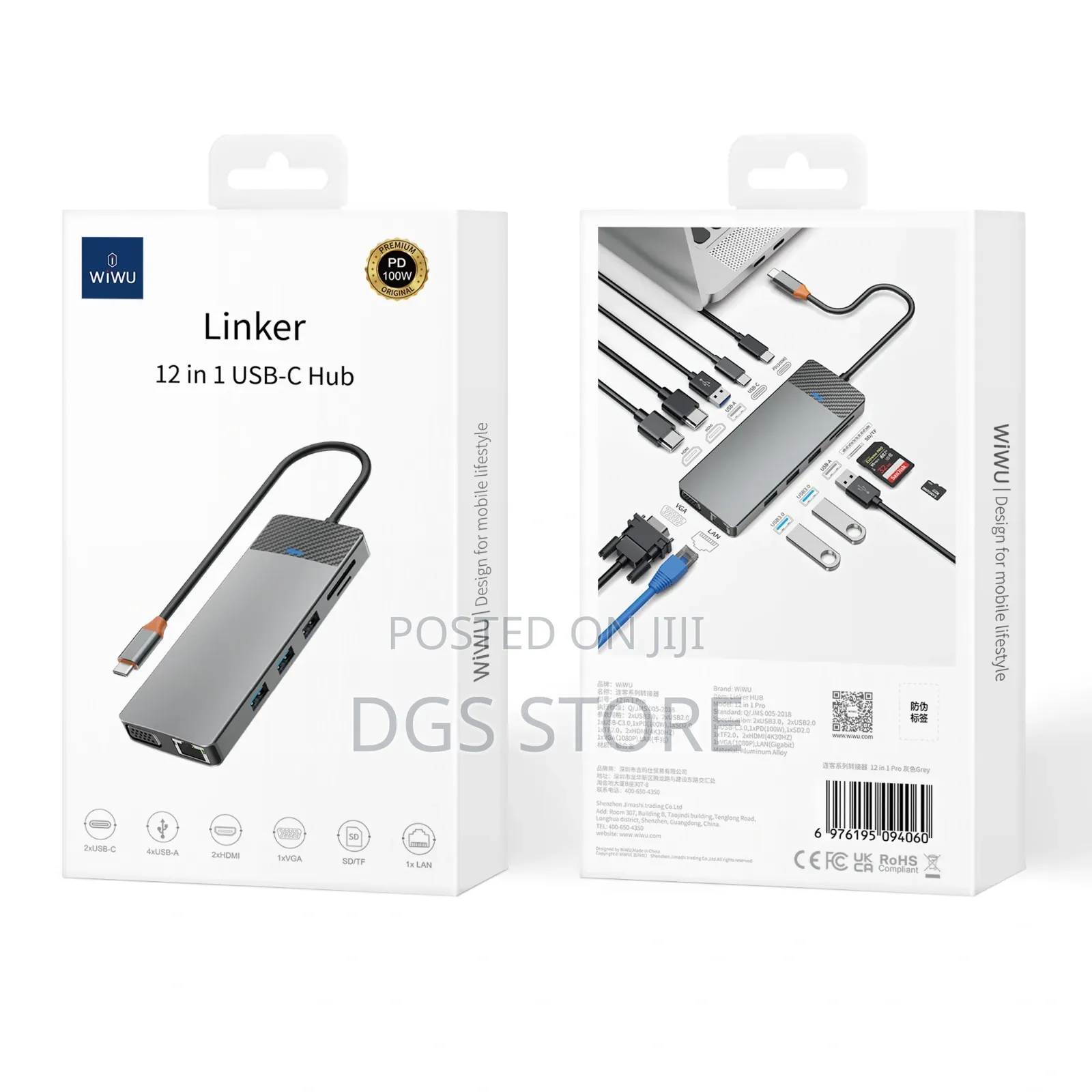 Wiwu Linker 12in1 Usb C Hub Pd 100