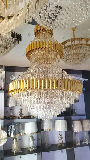 Big Crystal Chandelier Light 3 Step
