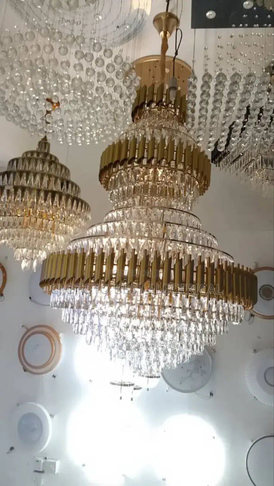 Big Crystal Chandelier Light 3 Step