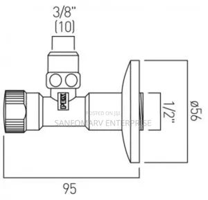 Vado 1/2*3/8 Angle Valve