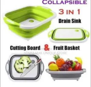 Collapsible 3 in 1 Chopping Board , Sieve and Fruit Basket