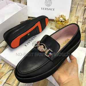 Versace Leather Flat Shoes