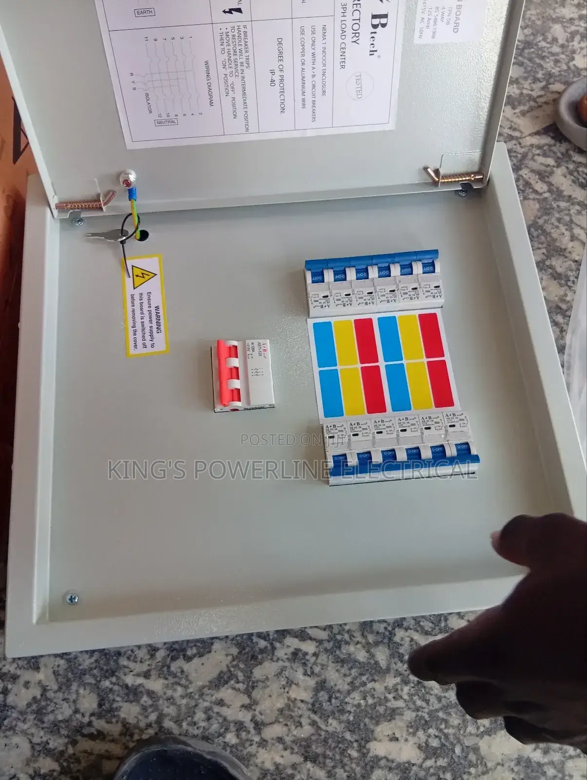 D4 3phase Distribution Board French Range