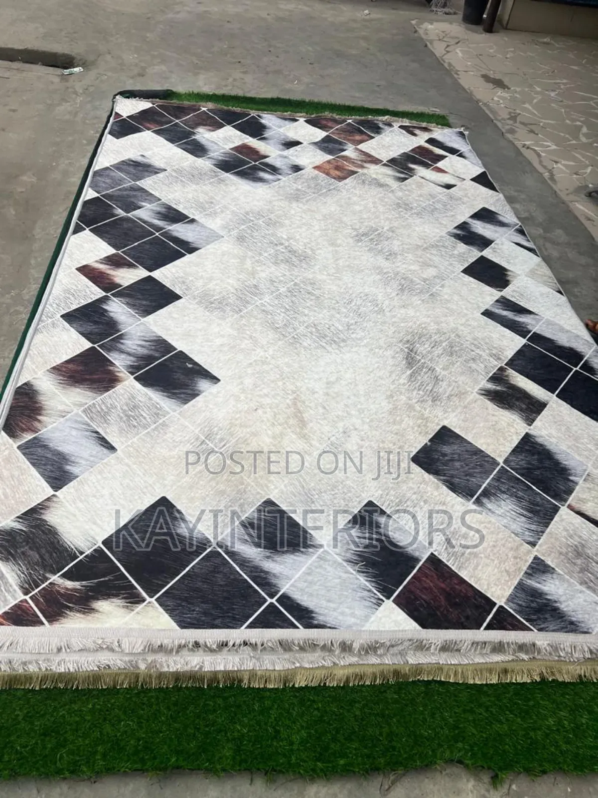 7 by 10 Mixed Black Turkish Center Rug