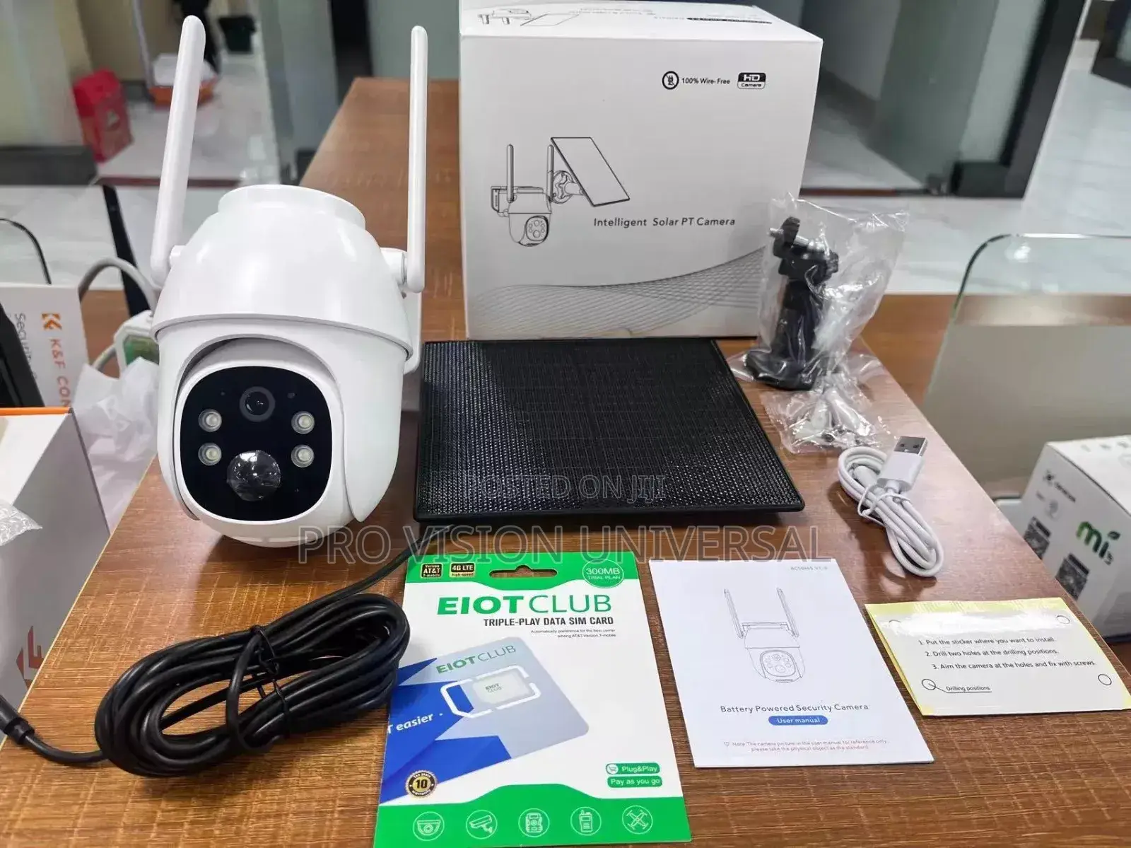 Solar Camera Mini Ubox PTZ Single Lens 4 Mega Pixel