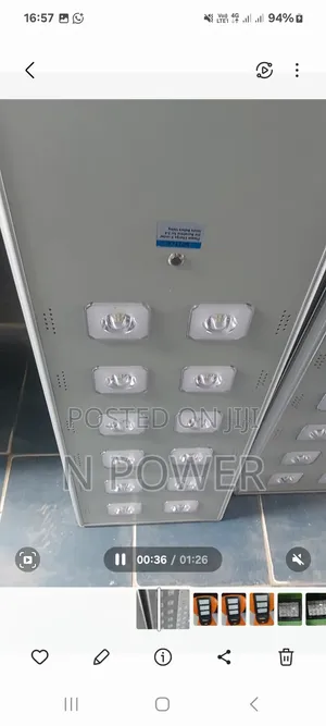 Wakatek D2 Solar Street Light,100w, 12 Eyes