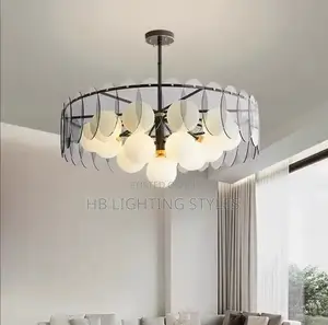 Modern Simple Rall Copper Chandelier Light