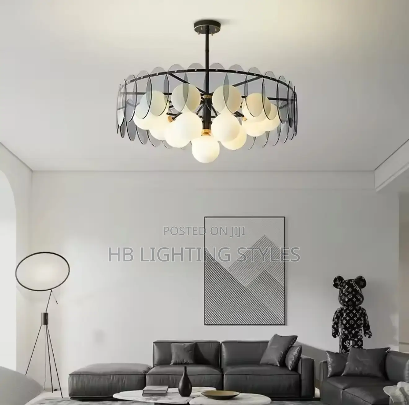 Modern Simple Rall Copper Chandelier Light
