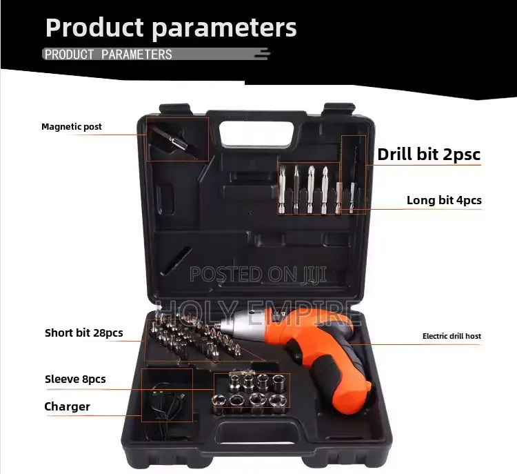 Usb Rechargeable Electric Screwdriver - 45-piece Lithium