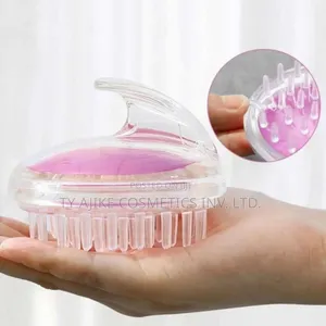Silicone Scalp Massaging Brush, Pink