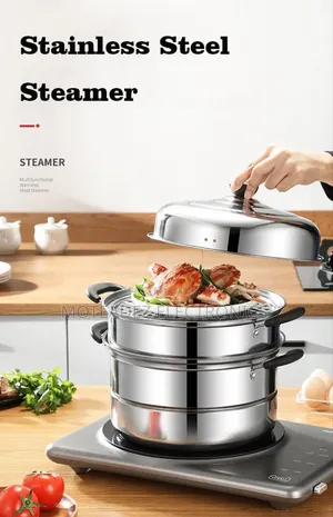 32cm High Quality 3 Layers Stainless Steel Multifunction Steamer Pot
