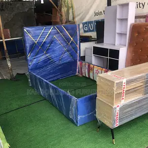 Blue Shade Padded Bed Frame With Free Delivery Within Lagos