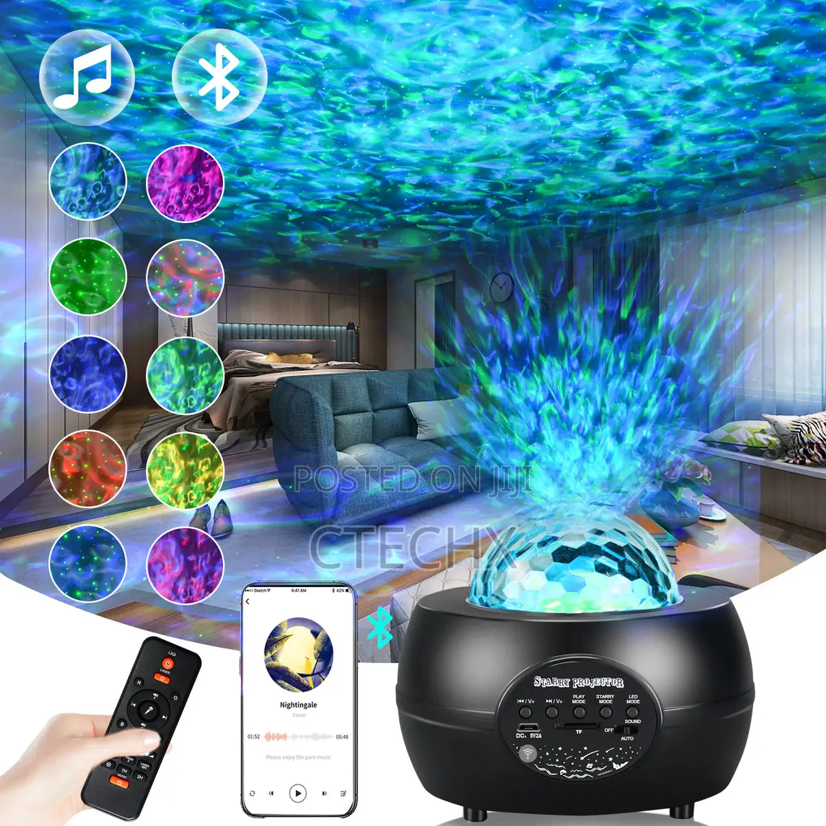 Star Light Projector + Led Ocean Wave Projector