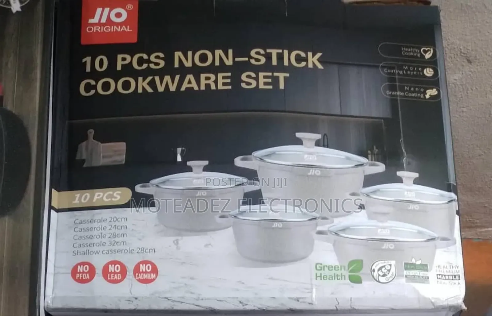 Jio Original 10pcs Granite Coating Non Stick Cookware Sets