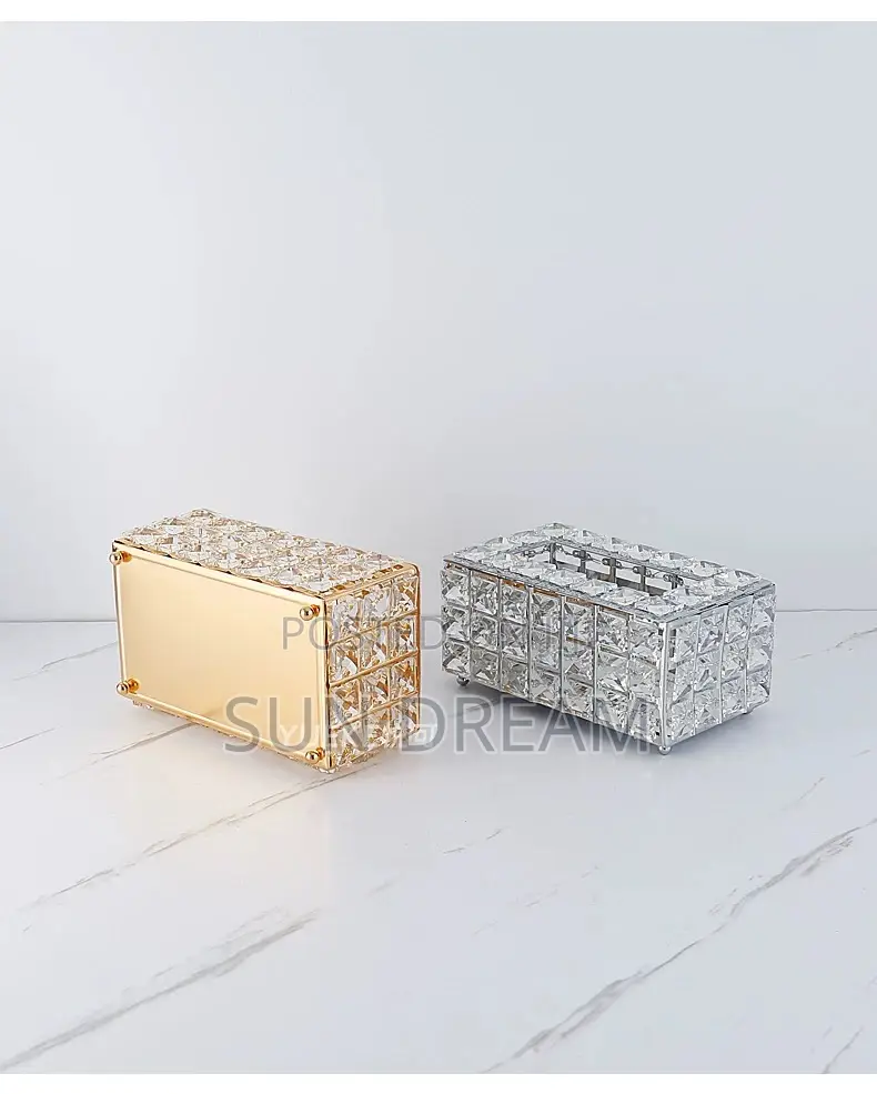 Luxury Crystal Storage Box Tissue Box Company Gift Idea