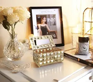 Luxury Crystal Storage Box Tissue Box Company Gift Idea