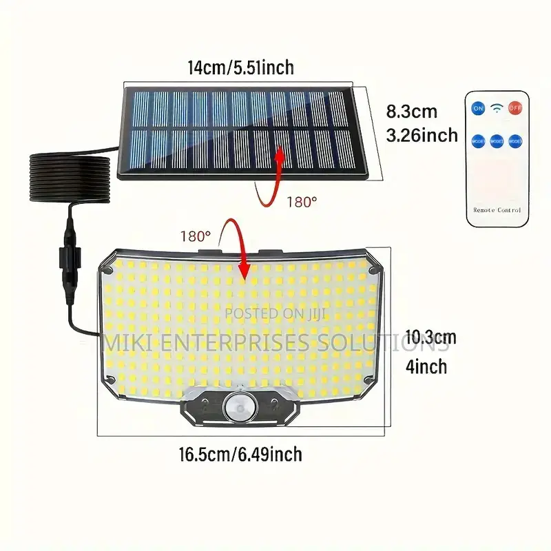 Super Bright 234 Led Solar Light With Infrared Sensor