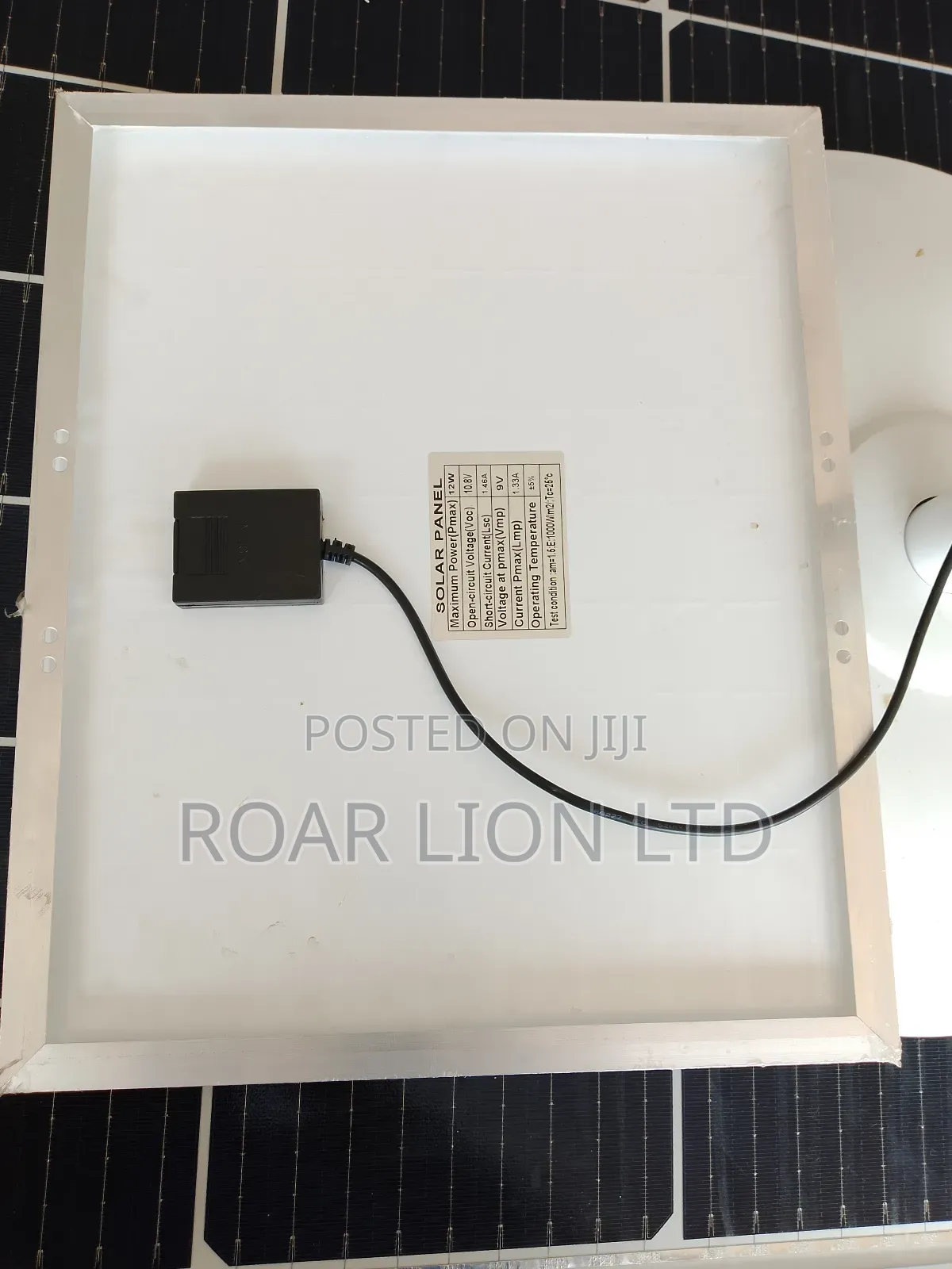 Solar Rechargeable Fan With Panel 16inches