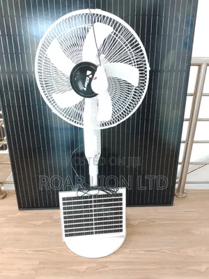 Solar Rechargeable Fan With Panel 16inches