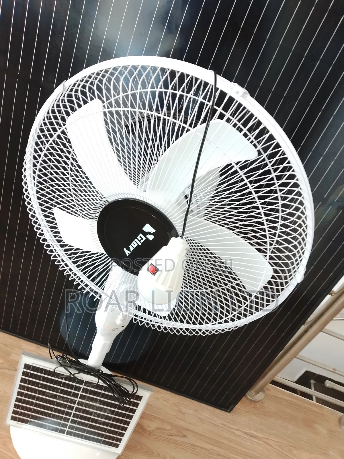 Solar Rechargeable Fan With Panel 16inches