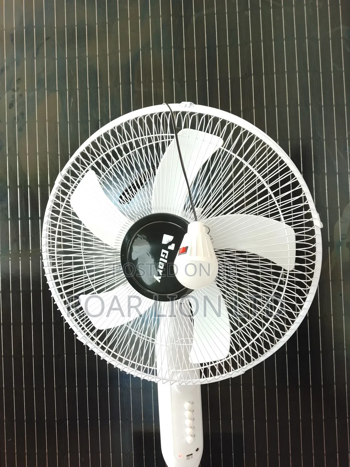 Solar Rechargeable Fan With Panel  16inches