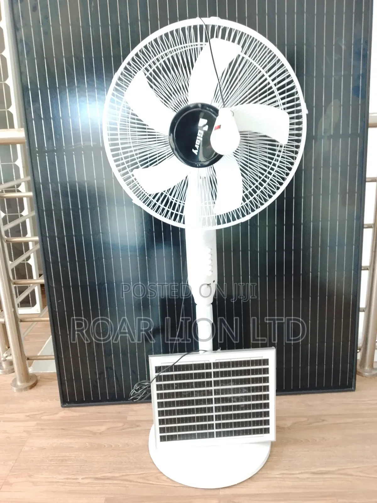 Solar Rechargeable Fan With Panel 16inches