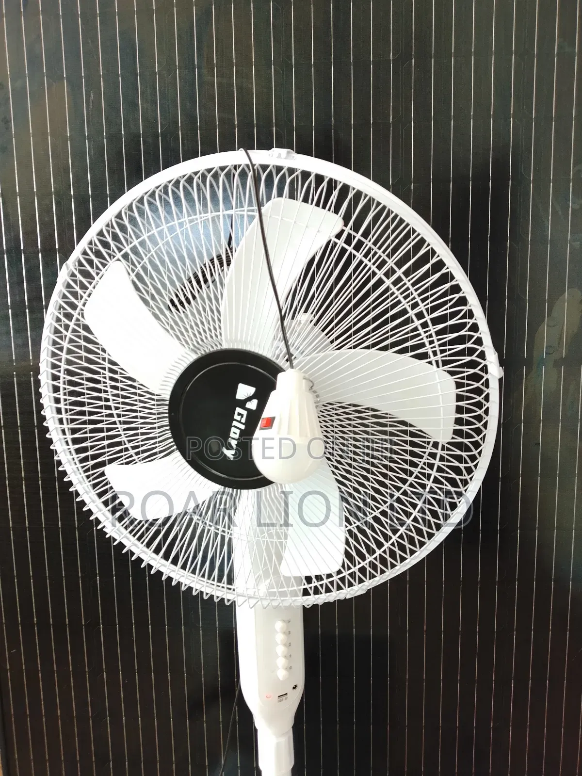 Solar Rechargeable Fan With Panel 16inches
