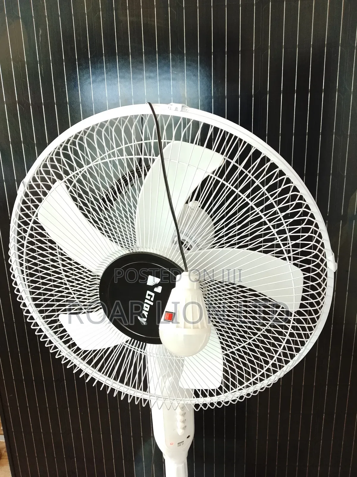 Solar Rechargeable Fan With Panel 16inches