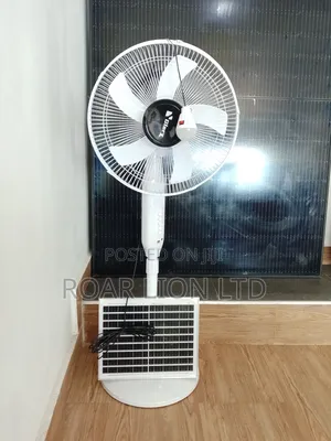 Solar Rechargeable Fan With Panel 16inches