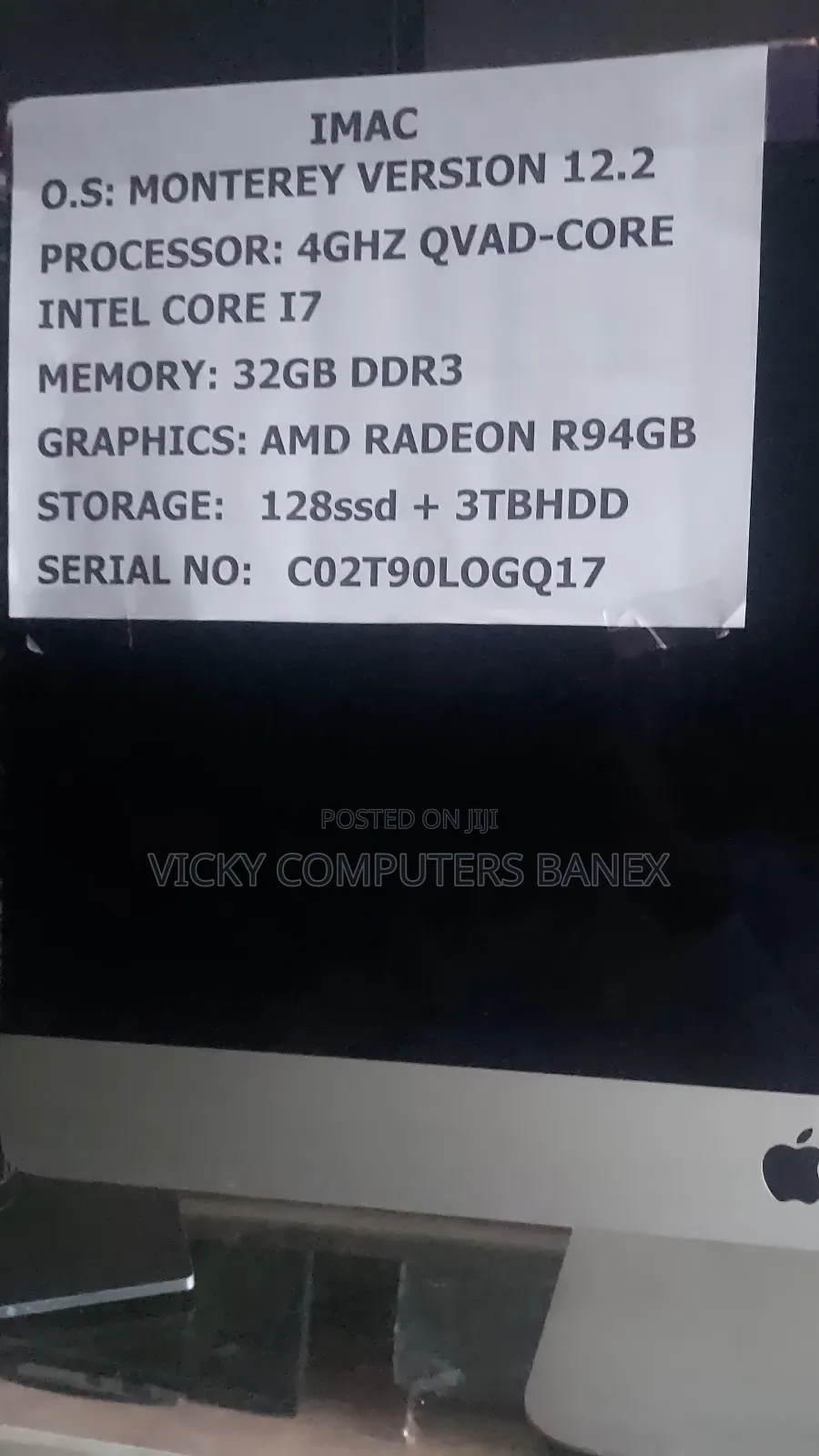 Desktop Computer Apple iMac 32GB Intel Core I7 SSD 3T
