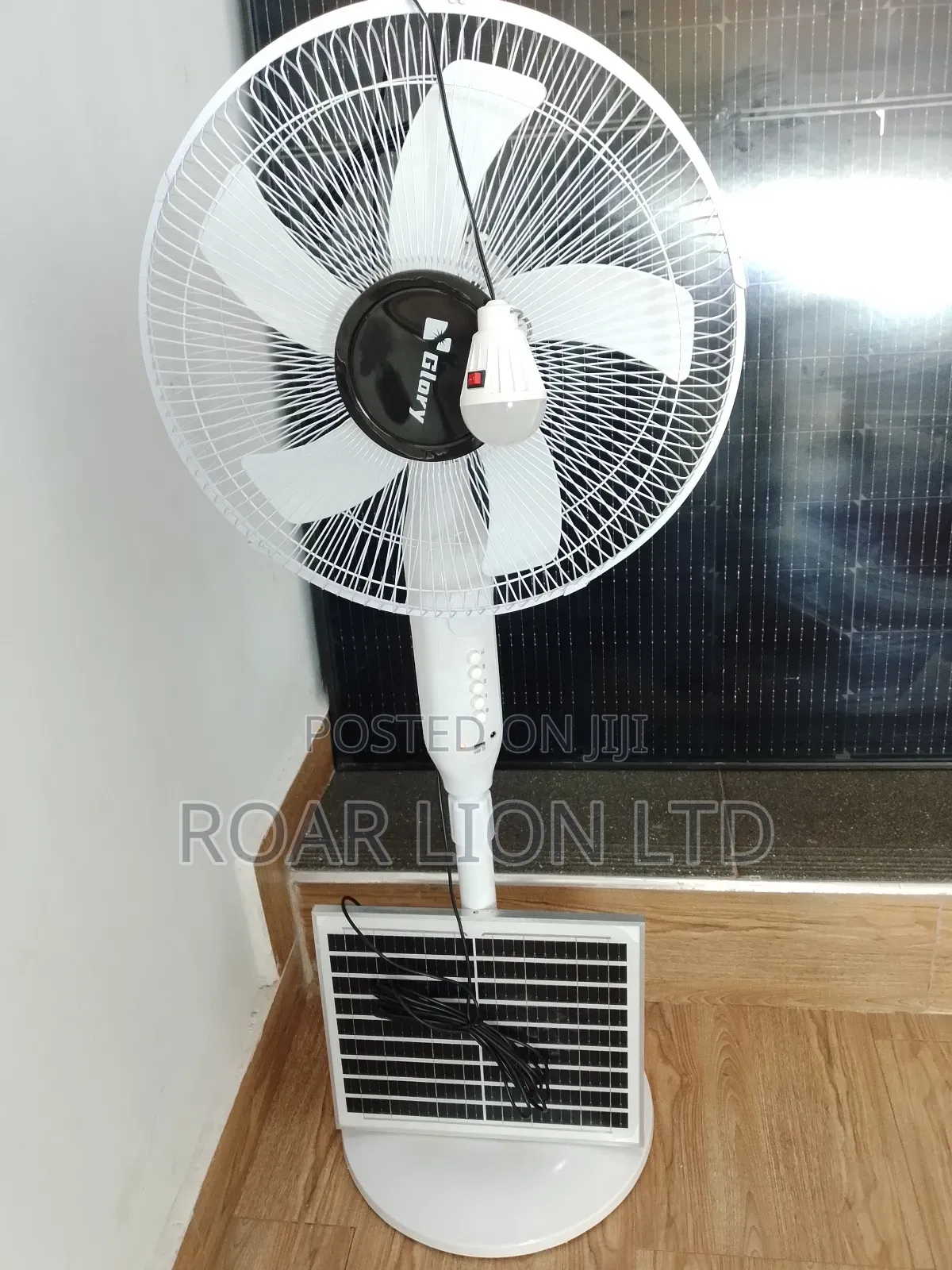 Solar Rechargeable Fan With Panel 16inches