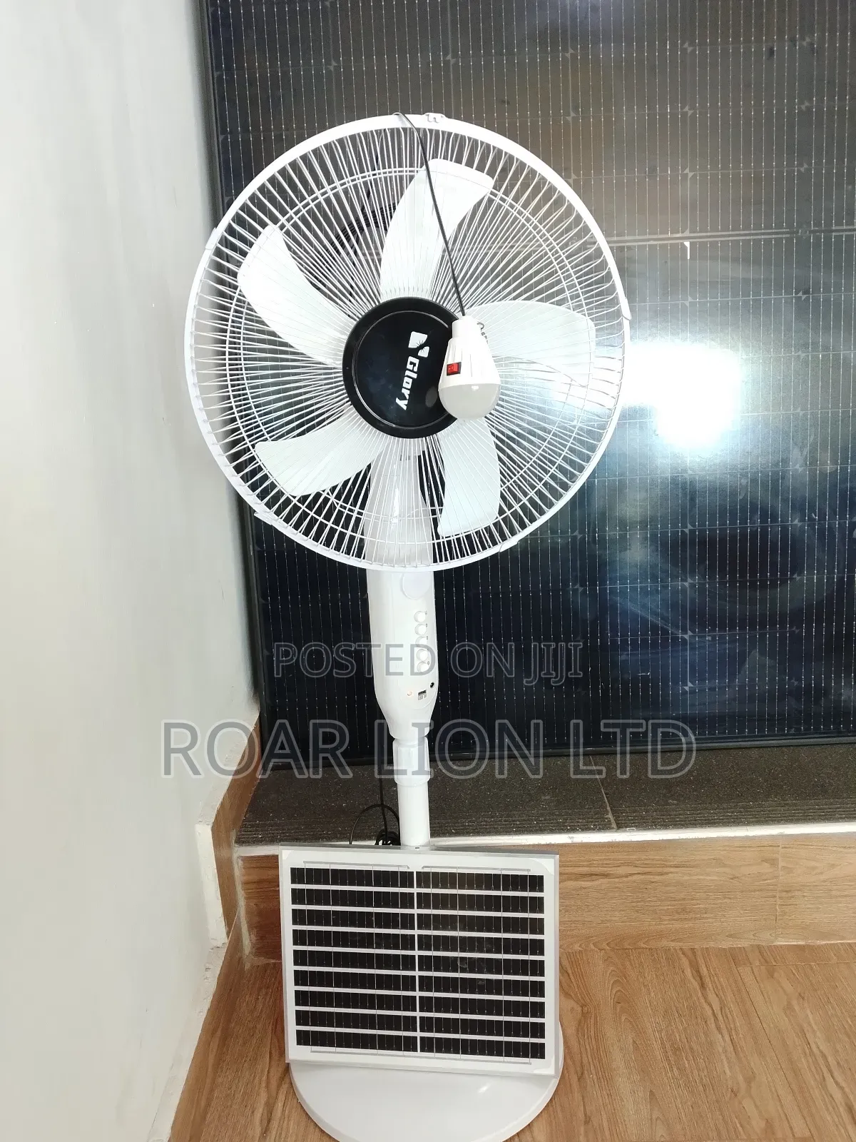 Solar Rechargeable Fan With Panel 16inches