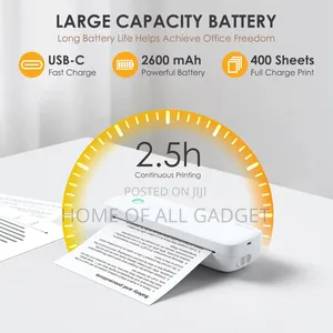 Portable Thermal Rechargeable Printer. Tattoo Printing.