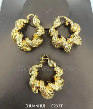 Photo - Gothic Twist Earrings High Quality Gold Plated Earring