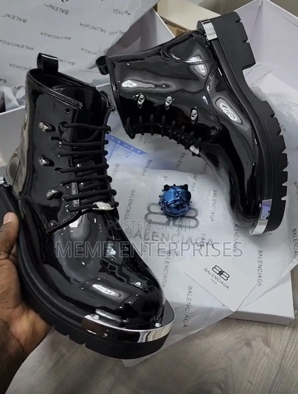 Black Balenciaga Boot