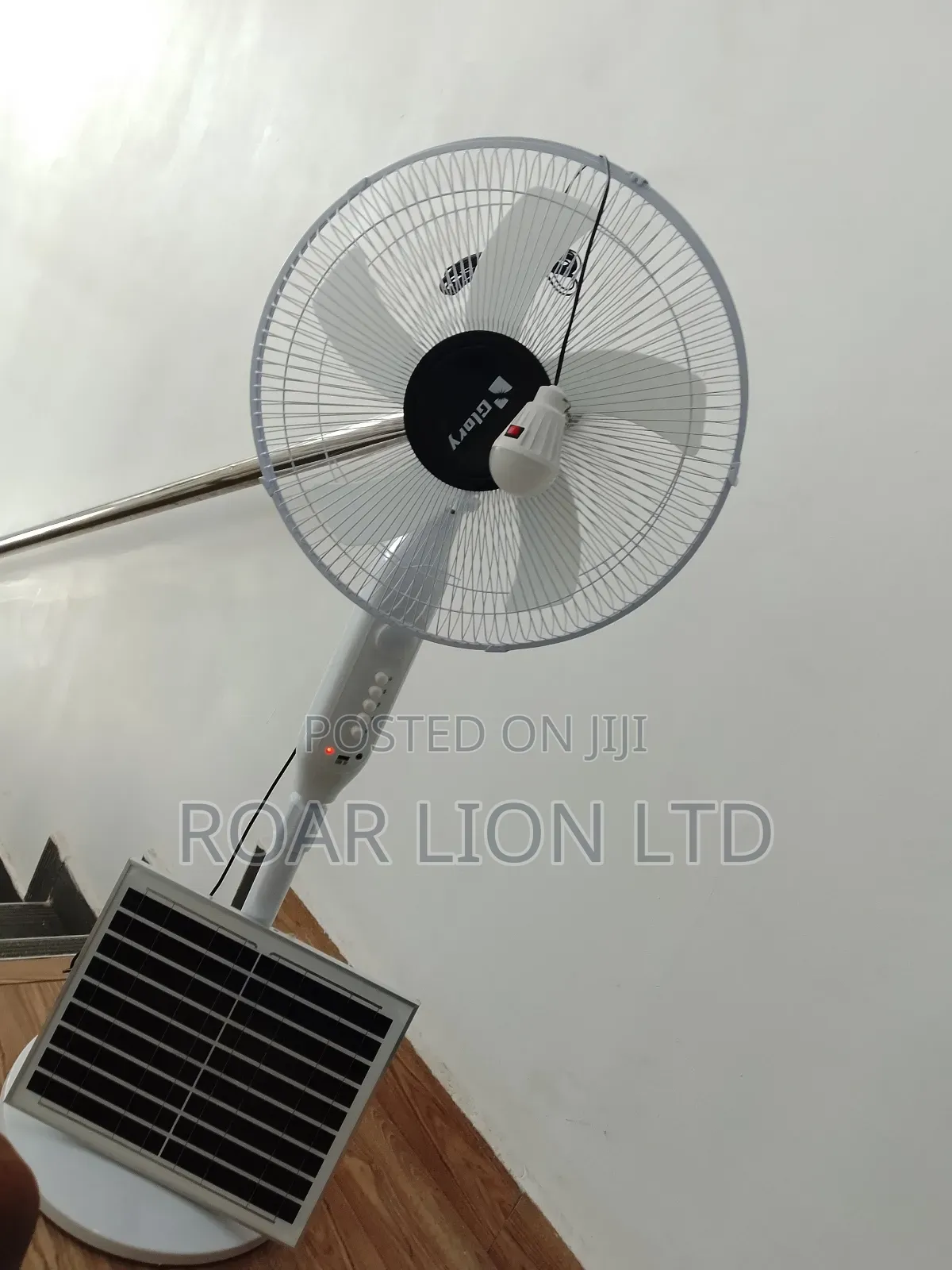 Solar Rechargeable Fan With Panel 16inches