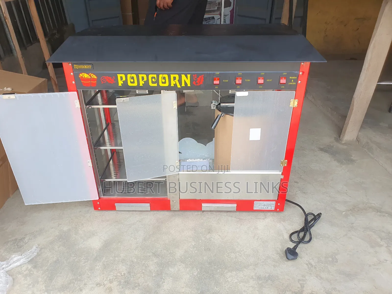 Industrial Popcorn Machine With Snacks Warmer