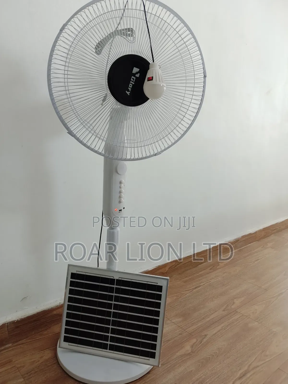 Solar Rechargeable Fan With Panel 16inches