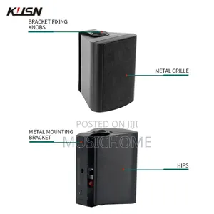 Background Music System With 6pcs of Wall Mount Speakers