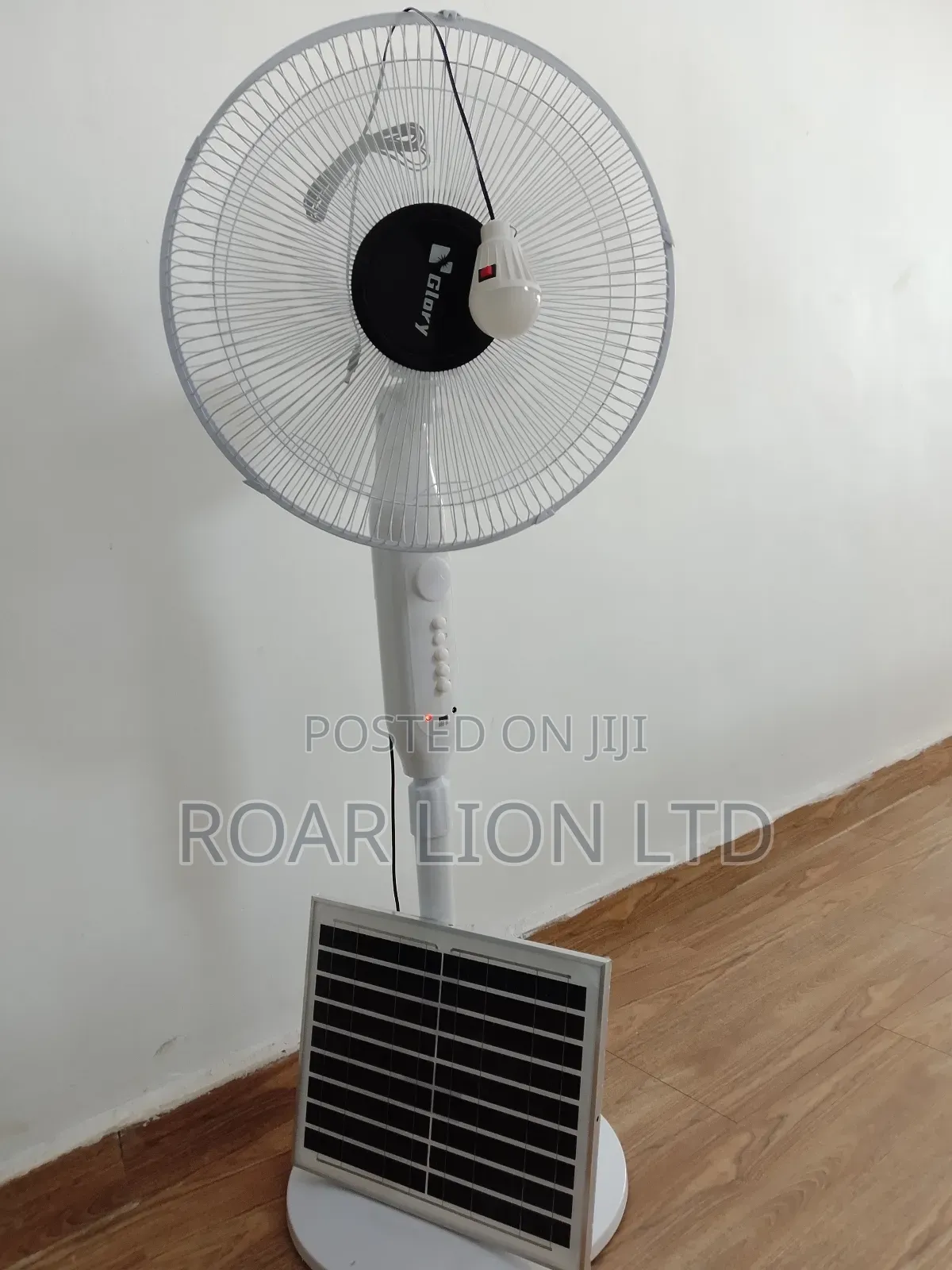 Solar Rechargeable Fan With Panel 16inches