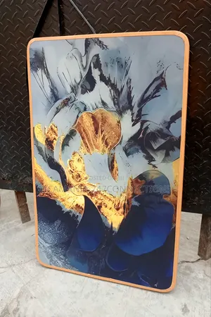 Abstract Artwork on a Frameless Woodwork