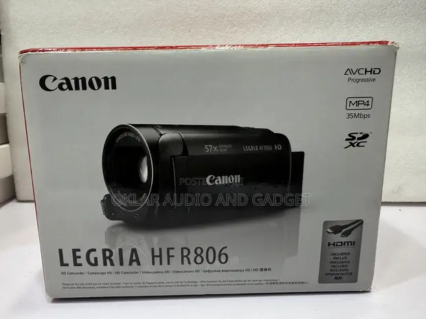 Canon Legria Hfr 806 Proffesssional Hd Video Camcorder in Ikeja