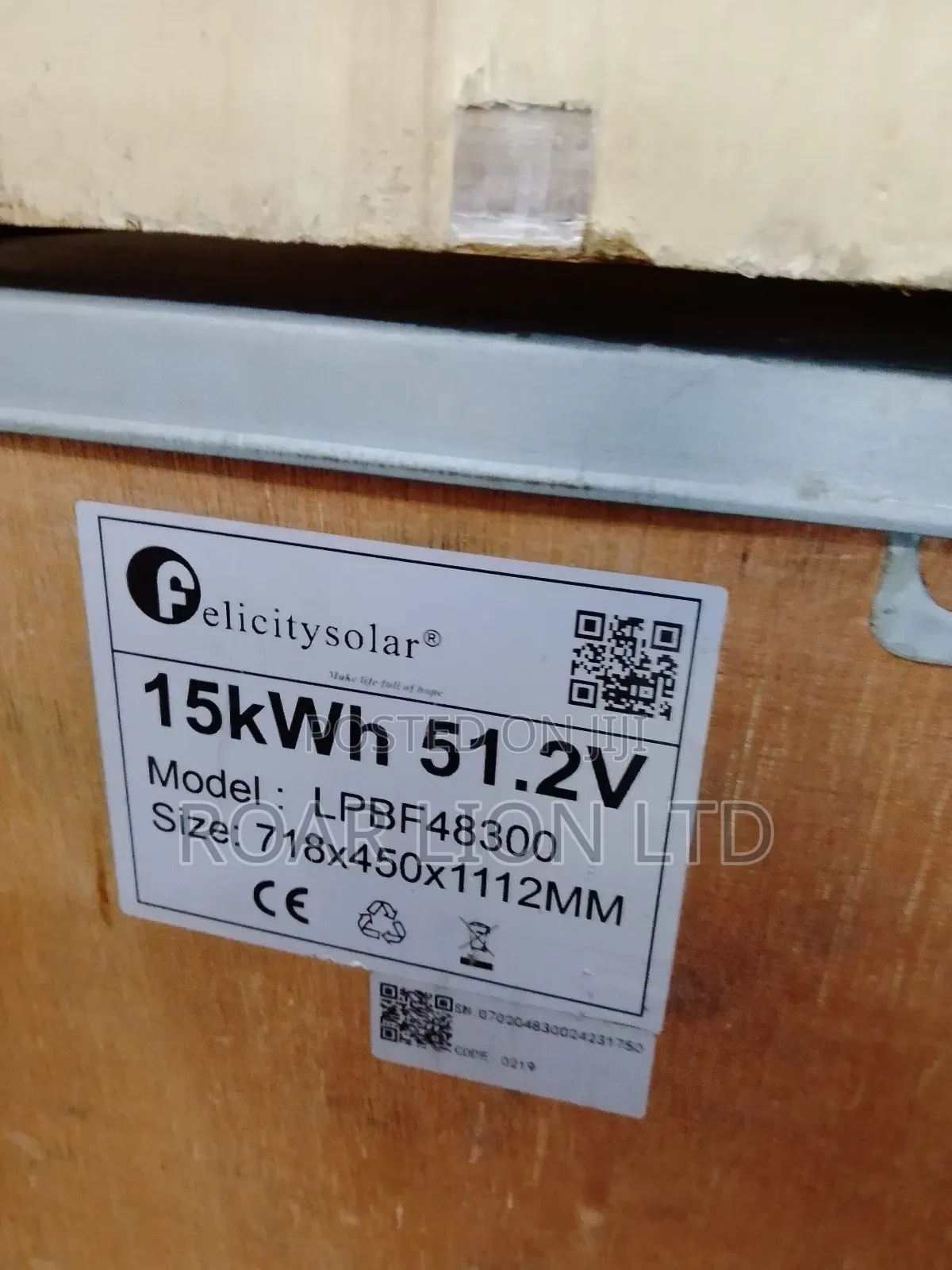 15kwh Felicity Lithium Battery
