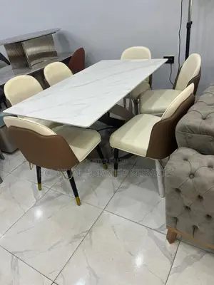 Luxury Dining Table Set With Six Chairs