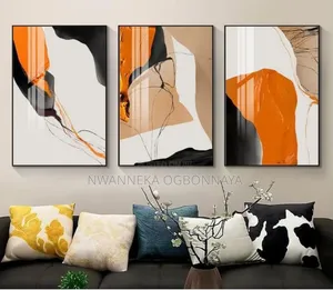 Abstract Oil Painting on Canvas in Living Room