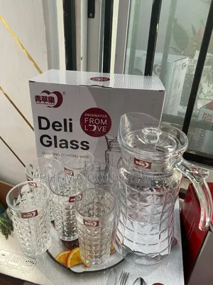 1pc Quality Glass Jug and 6pc Drinking Glass Cup