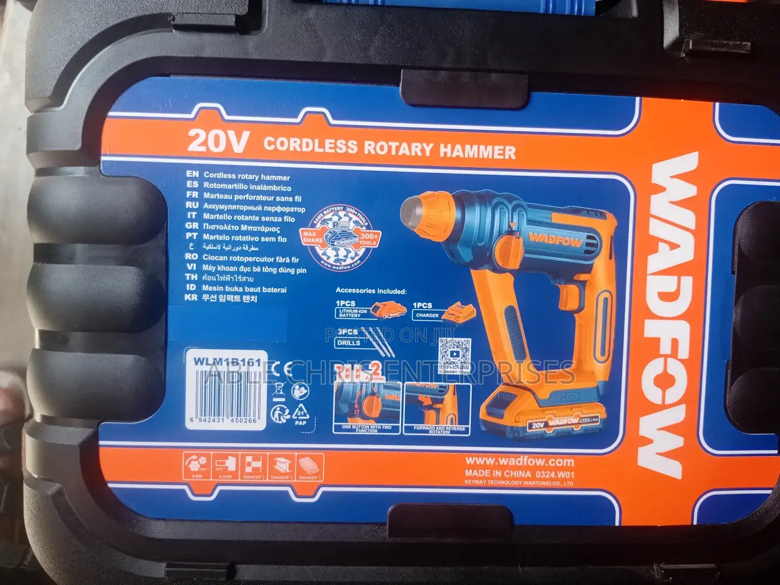 Vwadfow 20v Battery Rotary Hammer Drill