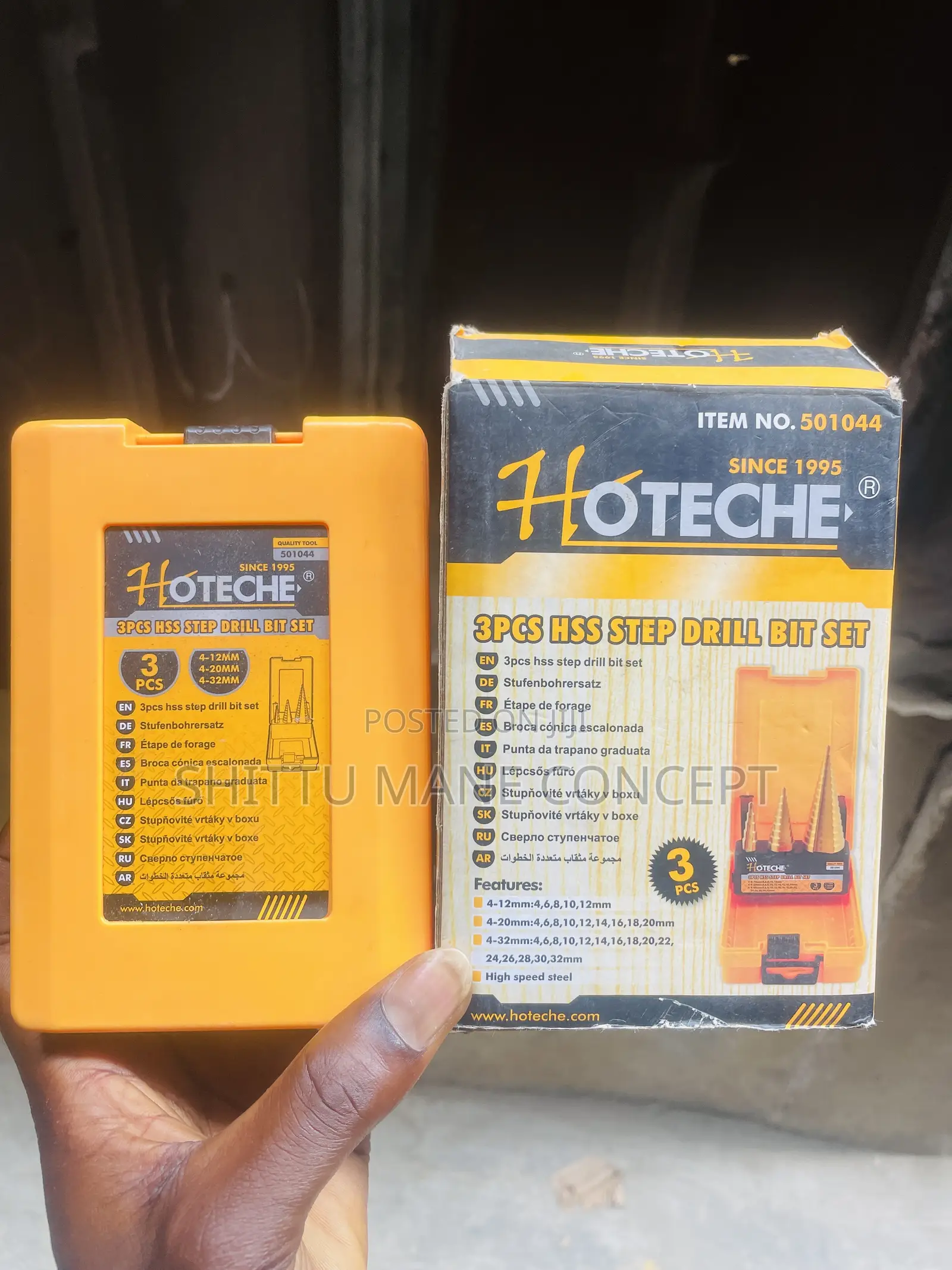 Step Drill Bit Set 4-32mm Hoteche