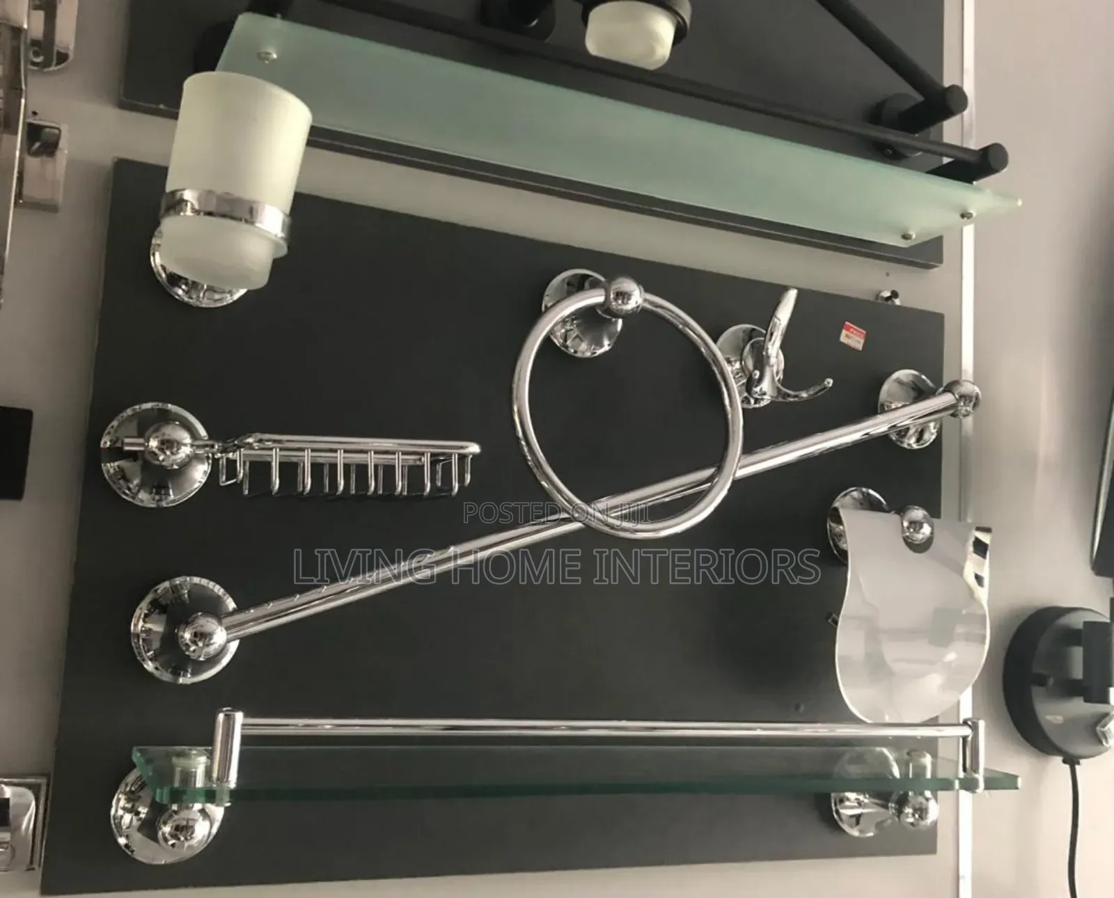 Complete Bathroom Accessories Silver